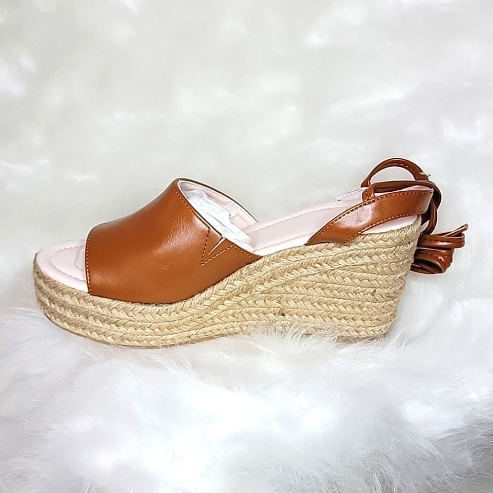 NY&Co WHITLEY WEDGE COGNAC ESPADRILLE - Picture 4 of 7